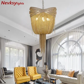 Modern arany tassel csillár nappali luxus csillár világítás hálószoba modern konyha lámpatest vacsora tassel lámpák