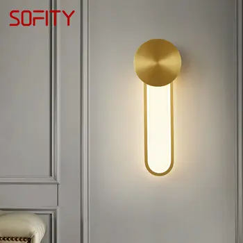 SOURA Modern Belső Réz Fali Lámpa LED 3 Színben Beltéri Arany, Réz Gyertyatartó Világítás Luxuri Élő Room Decor